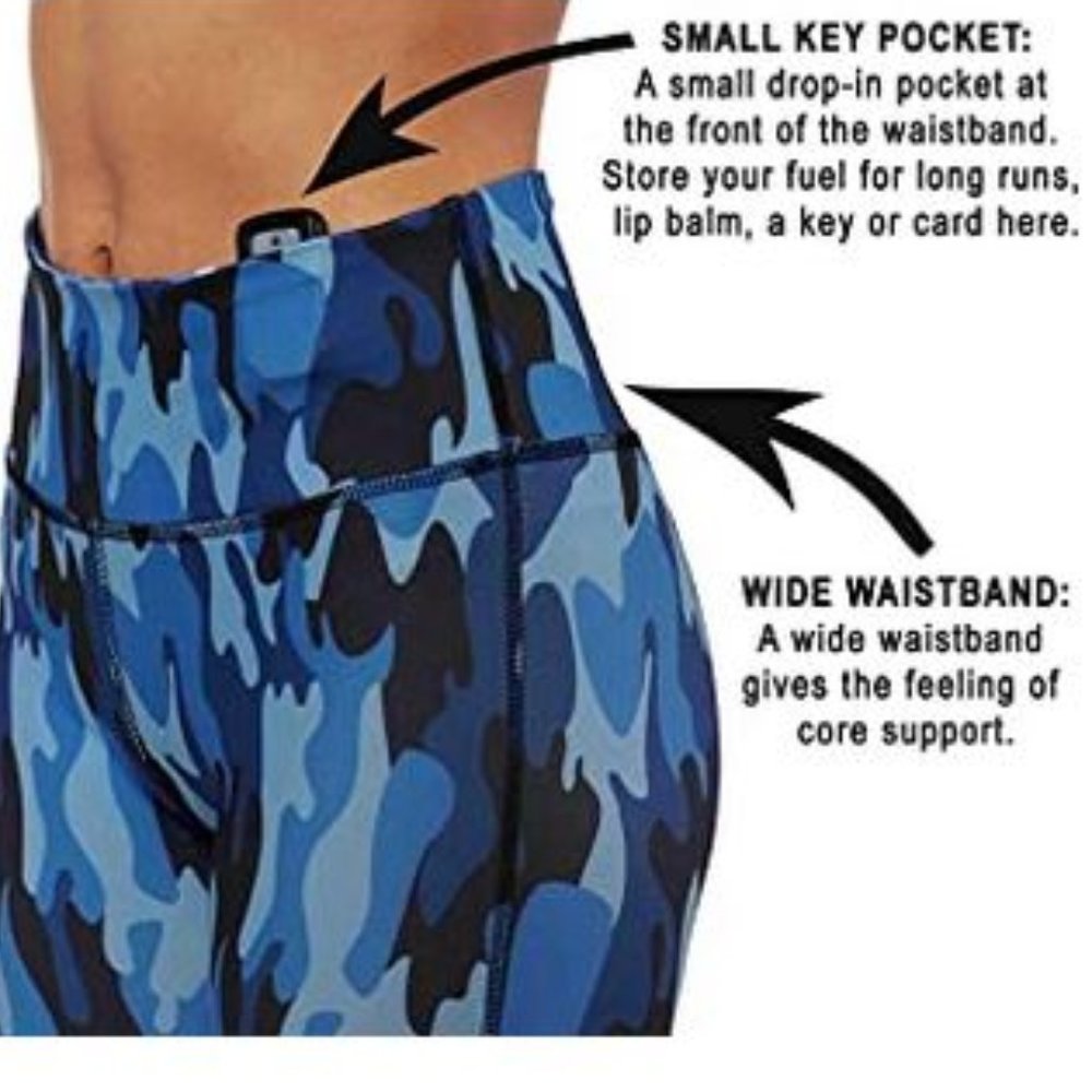 Camouflage Yoga leggings capri V shaped back - Picture 6 of 6